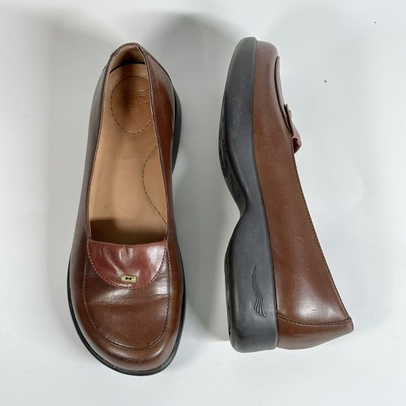 DANSKO Desiree Brown Leather Loafers Womens US Size 6.5-7 EU 37 Made In Brazil - Picture 3 of 16